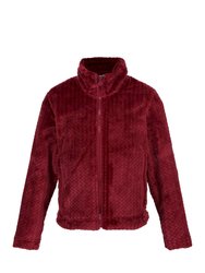 Childrens/Kids Kallye Ripple Fleece Jacket - Dark Pimento