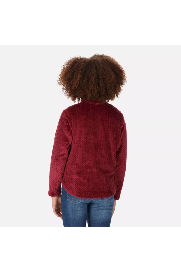 Childrens/Kids Kallye Ripple Fleece Jacket - Dark Pimento