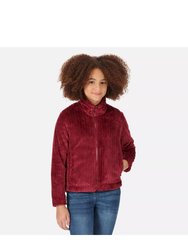 Childrens/Kids Kallye Ripple Fleece Jacket - Dark Pimento - Dark Pimento