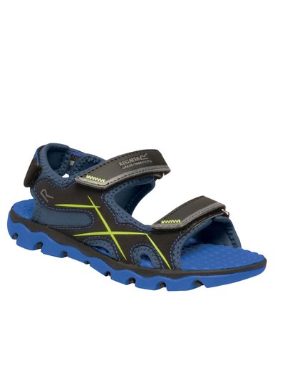 Regatta Childrens/Kids Kota Drift Sandals - Nautical Blue/Electric Lime product