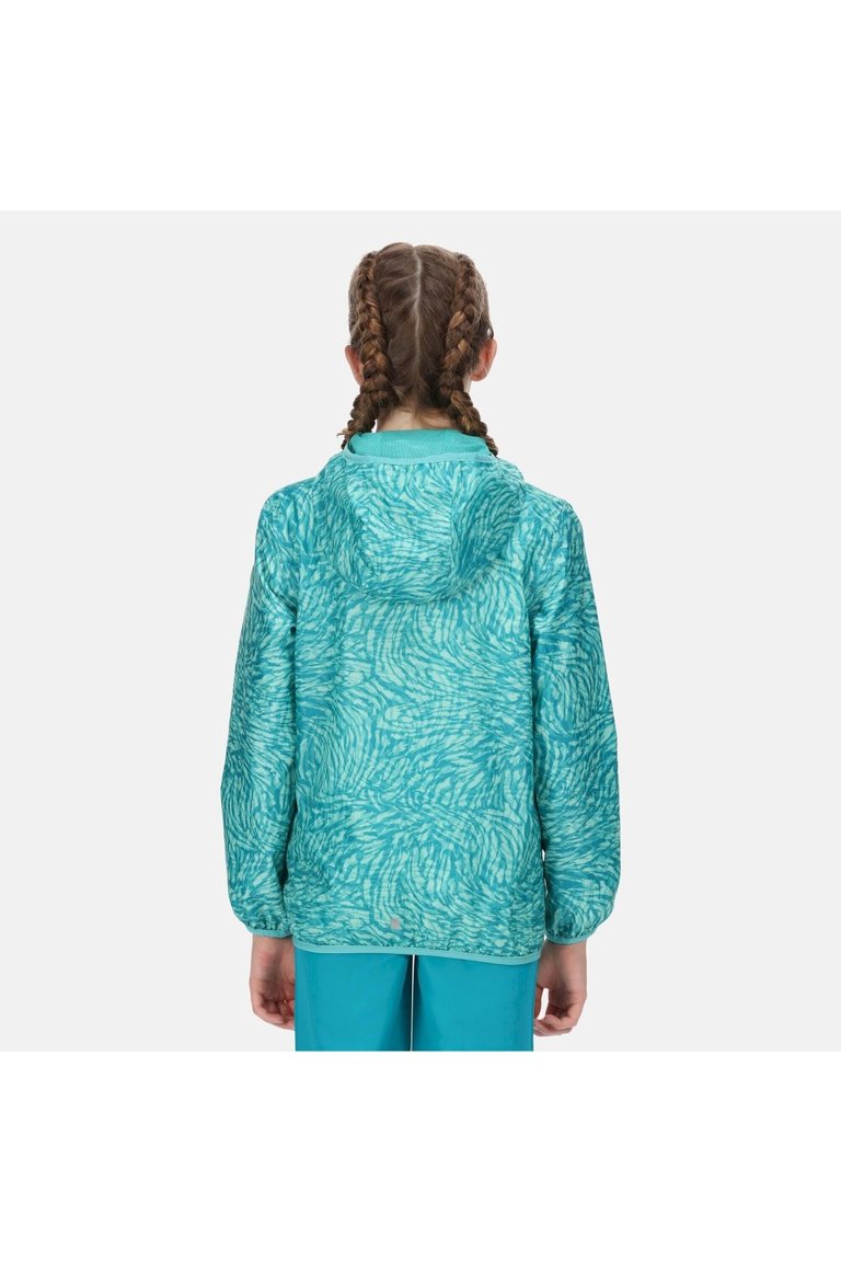 Childrens/Kids Lever Animal Print Packaway Waterproof Jacket - Enamel