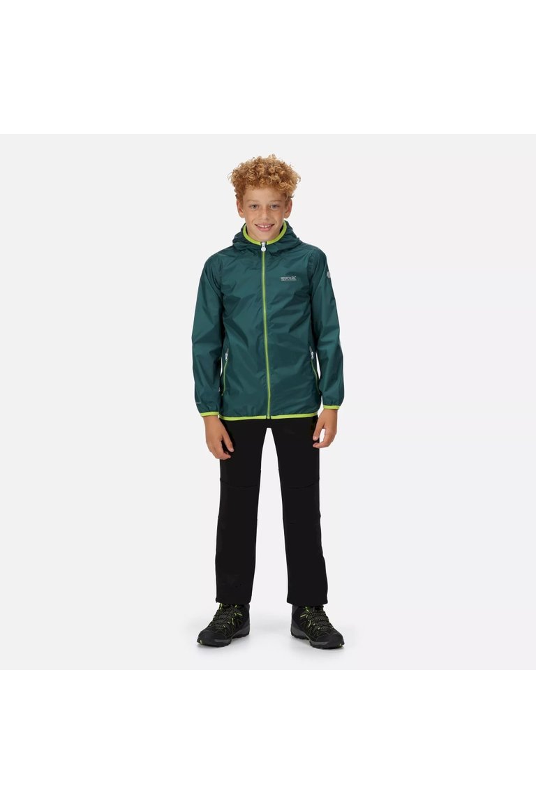 Childrens/Kids Lever II Packaway Rain Jacket - Pacific Green - Pacific Green