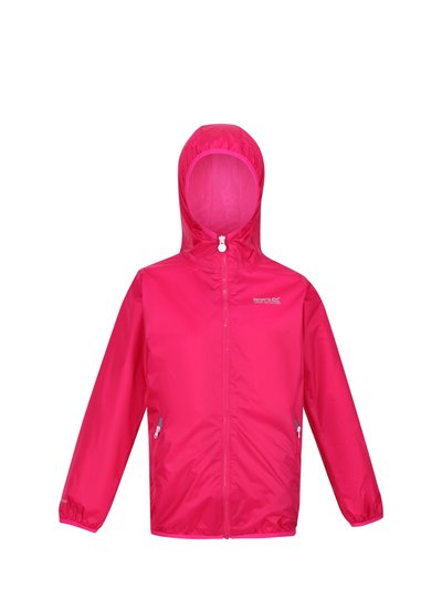 Regatta Childrens/Kids Lever II Packaway Rain Jacket - Pink Fusion product