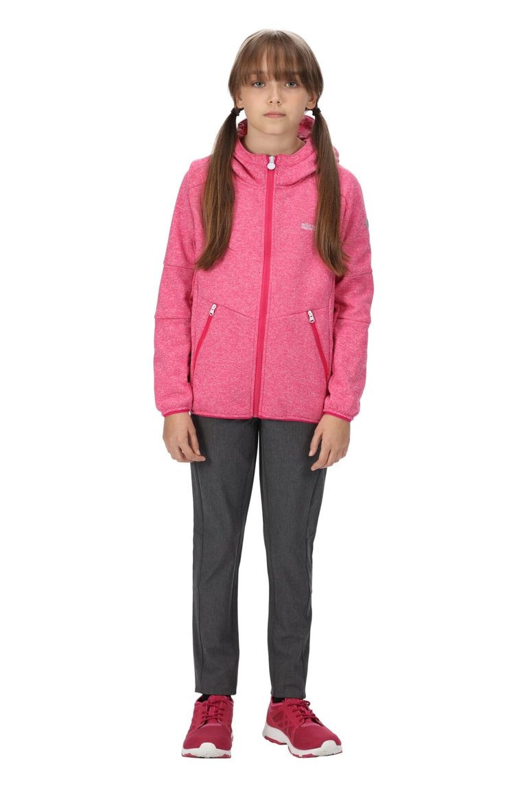 Childrens/Kids Maxwell Marl Soft Shell Jacket - Pink Fusion - Pink Fusion