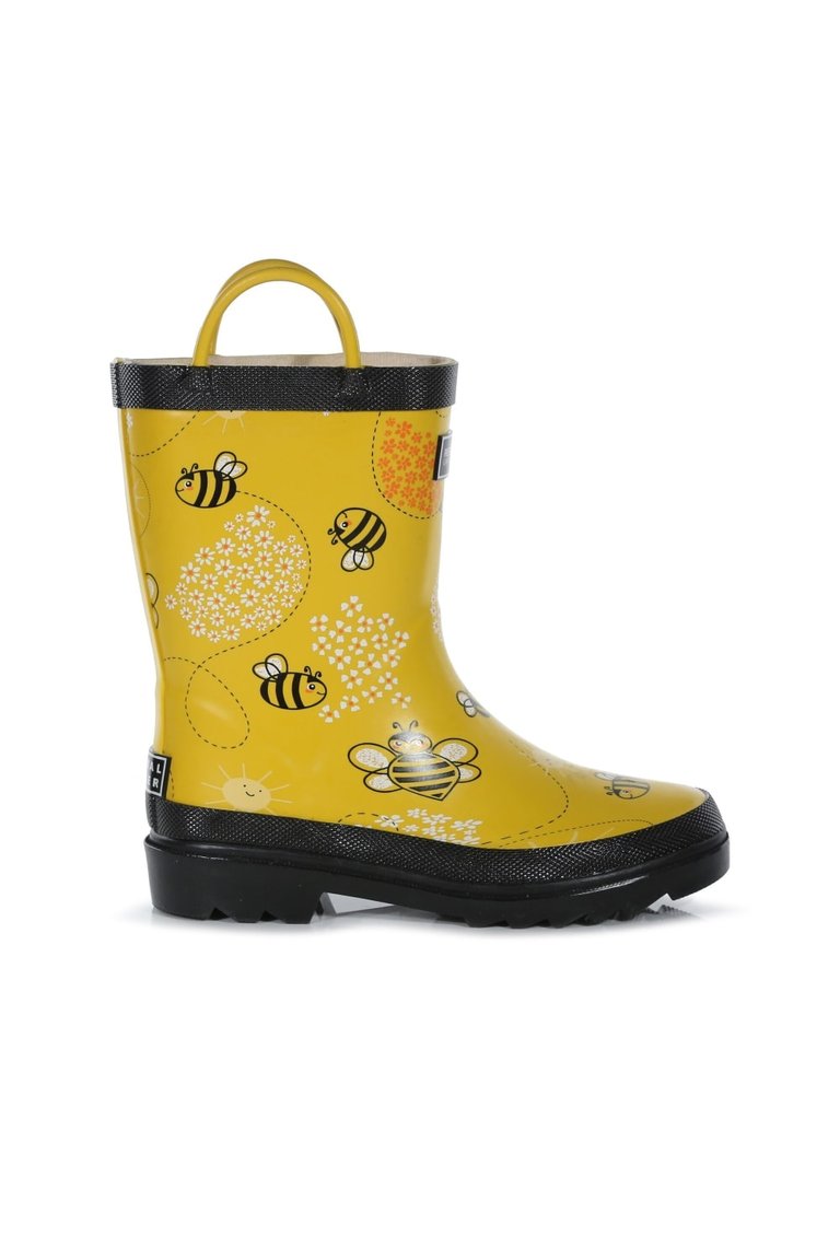 Childrens/Kids Minnow Bee Galoshes