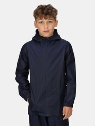 Childrens/Kids Packaway Waterproof Jacket - Navy