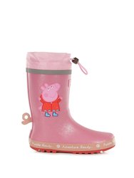 Childrens/Kids Peppa Pig Dinosaur Wellington Boots - Pink