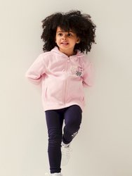 Childrens/Kids Peppa Pig Floral Fleece Full Zip Hoodie - Pink Mist