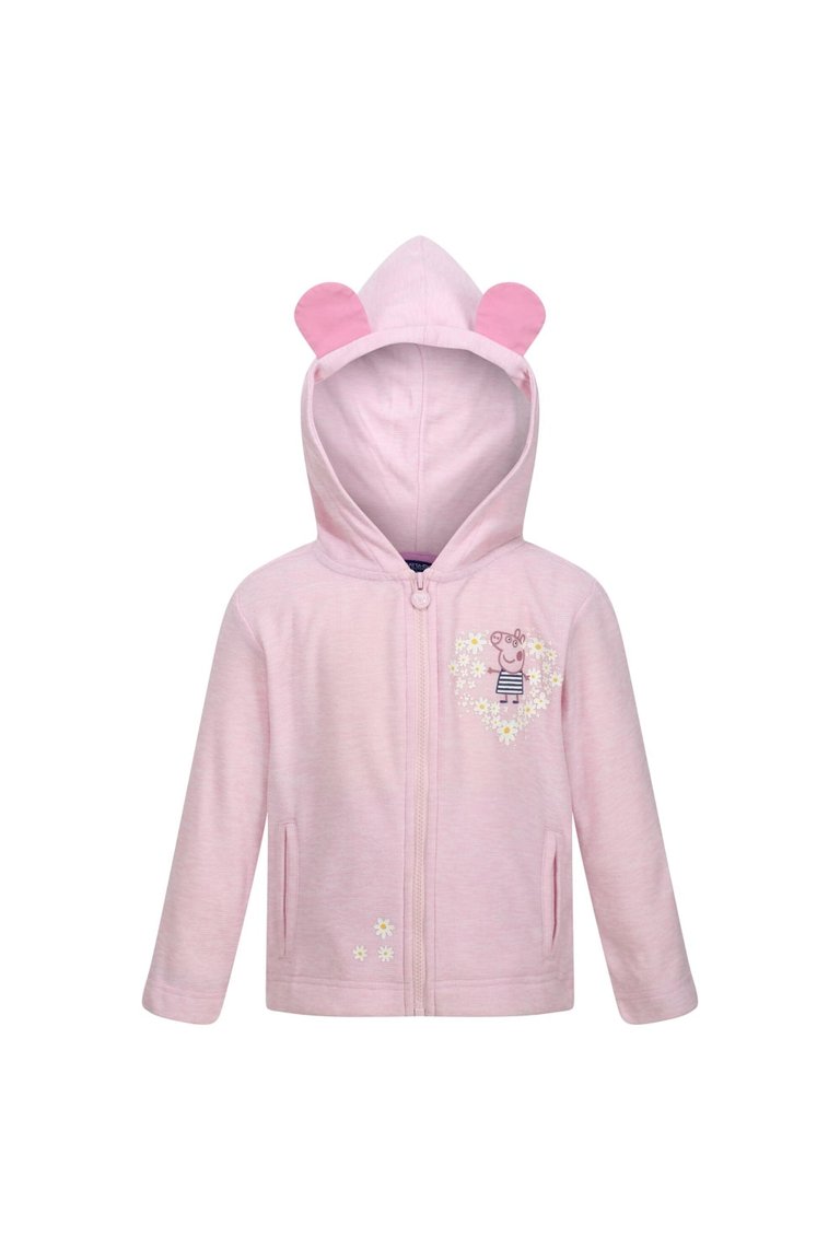 Childrens/Kids Peppa Pig Floral Fleece Full Zip Hoodie