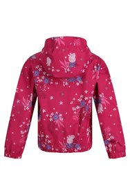Childrens/Kids Peppa Pig Flowers Waterproof Jacket