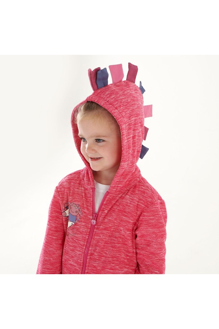 Childrens/Kids Peppa Pig Marl Fleece Full Zip Hoodie