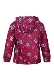 Childrens/Kids Peppa Pig Packaway Waterproof Jacket - Raspberry Radiance