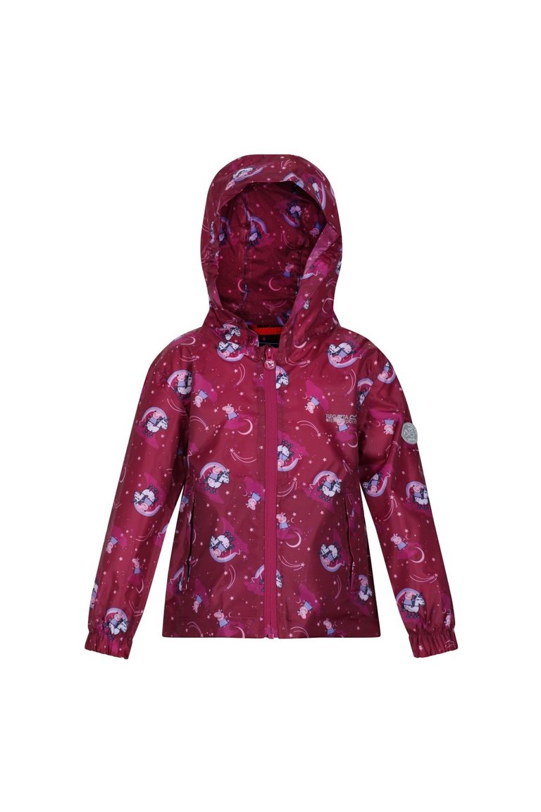 Childrens/Kids Peppa Pig Packaway Waterproof Jacket - Raspberry Radiance - Raspberry Radiance