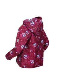 Childrens/Kids Peppa Pig Packaway Waterproof Jacket - Raspberry Radiance