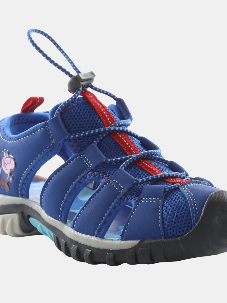 Childrens/Kids Peppa Pig Sandals - Imperial Blue/True Red - Imperial Blue/True Red