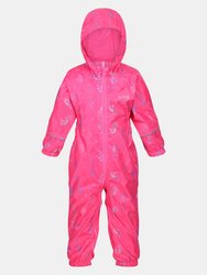 Childrens/Kids Pobble Mermaid Waterproof Puddle Suit - Santorini Sunset