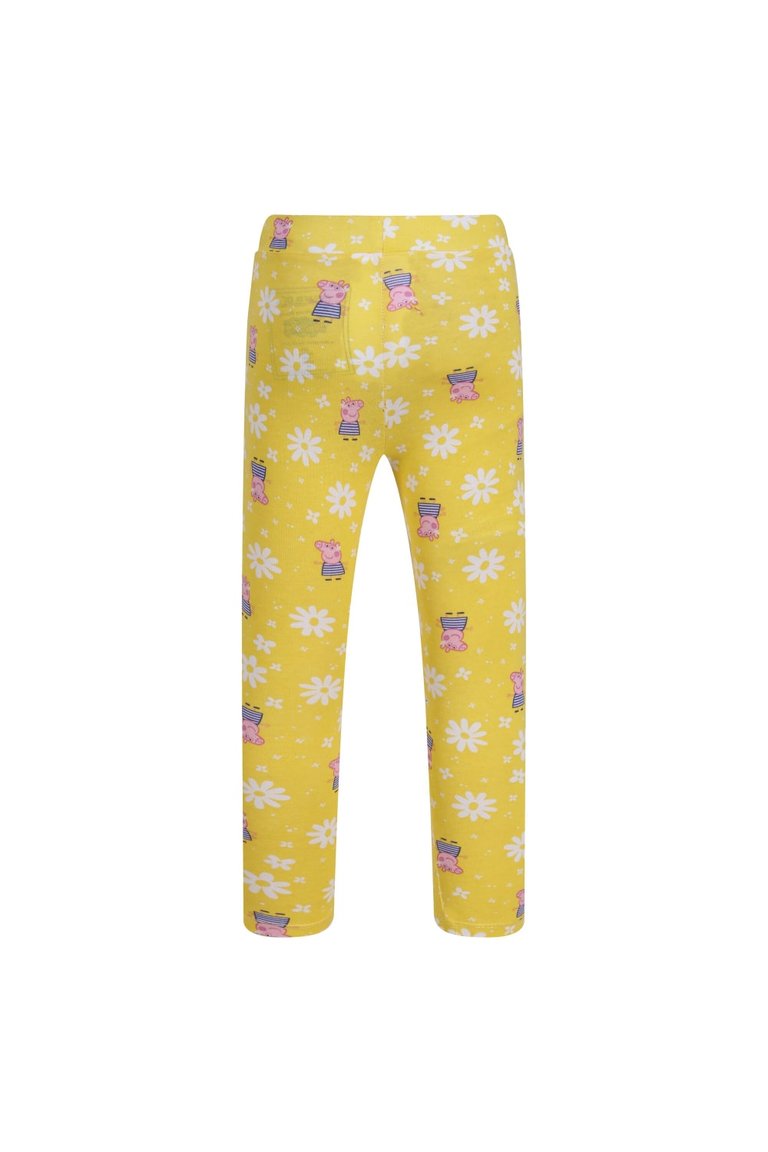 Childrens/Kids Printed Peppa Pig Leggings - Pack Of 2