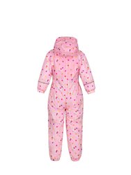 Childrens/Kids Printed Splat II Hooded Rainsuit - Sweet Lilac Llama