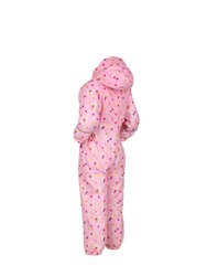 Childrens/Kids Printed Splat II Hooded Rainsuit - Sweet Lilac Llama