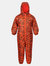 Childrens/Kids Printed Splat II Hooded Rainsuit - Blaze Orange