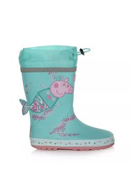 Childrens/Kids Puddle Peppa Pig Galoshes - Aruba Blue