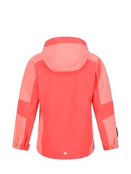 Childrens/Kids Rayz Waterproof Jacket - Neon Peach/Fusion Coral