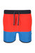 Childrens/Kids Sergio Swim Shorts - Fiery Red/Imperial Blue - Fiery Red/Imperial Blue