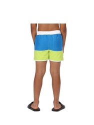 Childrens/Kids Sergio Swim Shorts - Imperial Blue/Bright Kiwi