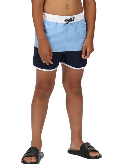 Regatta Childrens/Kids Sergio Swim Shorts - Powder Blue/Navy product