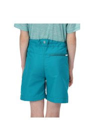 Childrens/Kids Sorcer II Mountain Shorts - Enamel/Turquoise