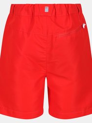 Childrens/Kids Sorcer II Mountain Shorts - Fiery Red/India Grey