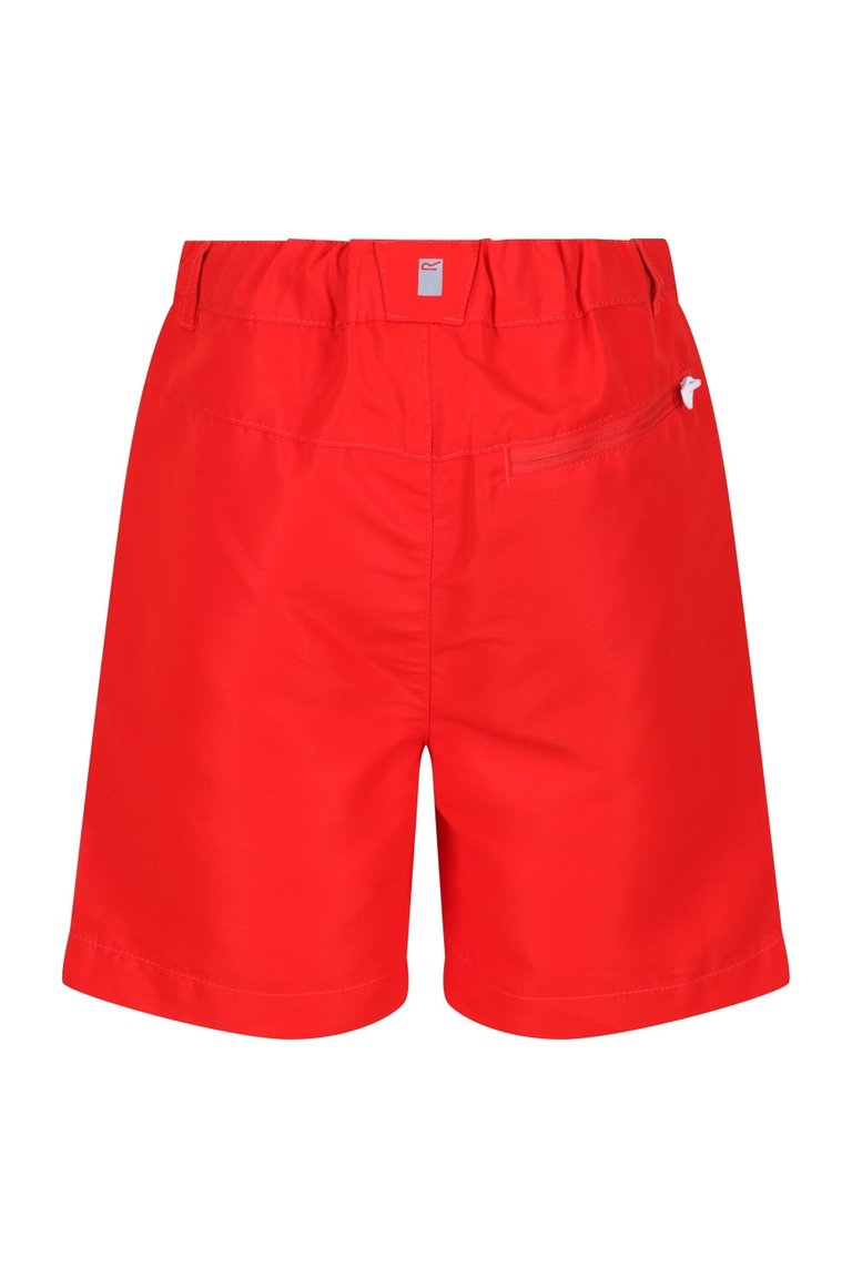 Childrens/Kids Sorcer II Mountain Shorts - Fiery Red/India Grey