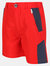 Childrens/Kids Sorcer II Mountain Shorts - Fiery Red/India Grey