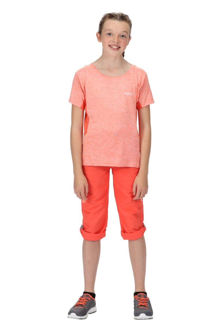 Childrens/Kids Sorcer V Mountain Pants - Neon Peach/Fusion Coral - Neon Peach/Fusion Coral