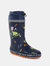 Childrens/Kids Splash Peppa Pig Galoshes - Navy/Orange/Green - Navy/Orange/Green