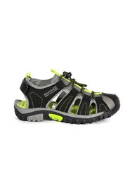 Childrens/Kids Westshore Sandals - Black/Lime Green - Black/Lime Green