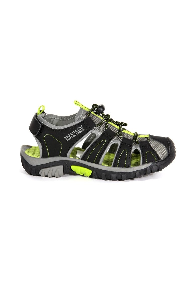 Childrens/Kids Westshore Sandals - Black/Lime Green - Black/Lime Green