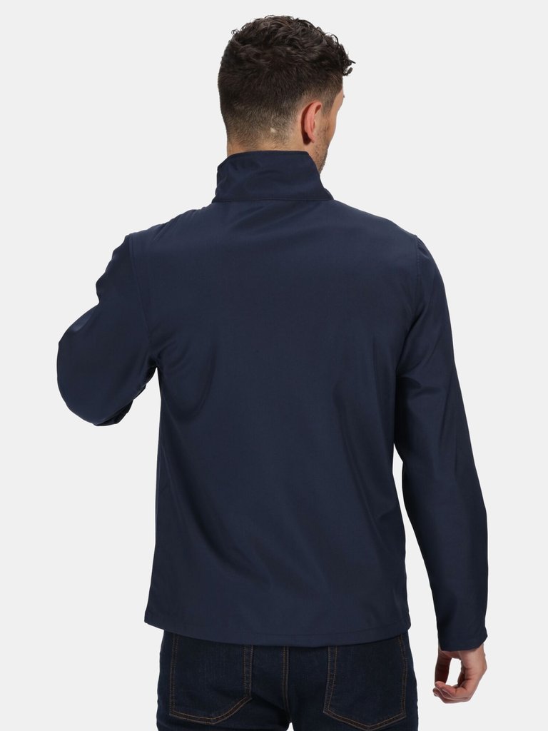 Classic Mens Water Repellent Softshell Jacket - Navy