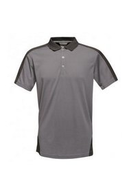 Contrast Coolweave Pique Polo Shirt - Seal Grey/Black - Seal Grey/Black