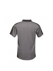 Contrast Coolweave Pique Polo Shirt - Seal Grey/Black