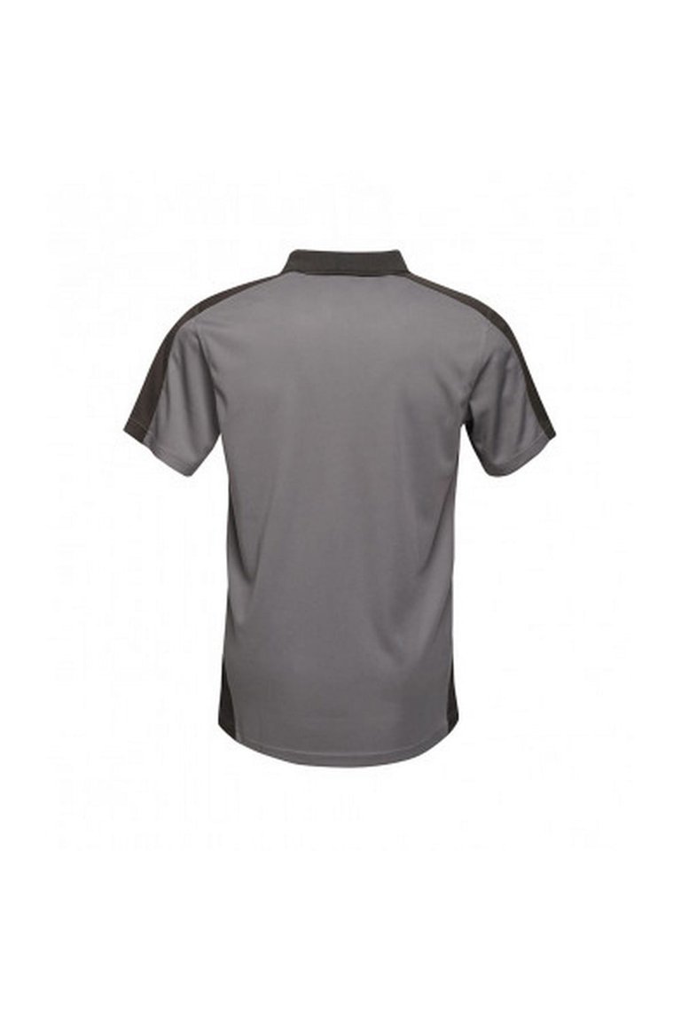 Contrast Coolweave Pique Polo Shirt - Seal Grey/Black