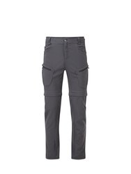 Dare 2B Mens Tuned In II Multi Pocket Zip Off Walking Pants - Ebony Grey