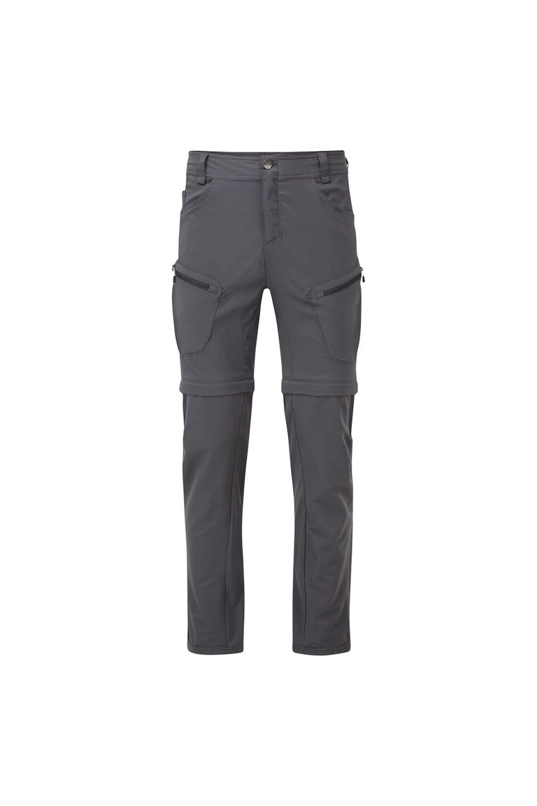 Dare 2B Mens Tuned In II Multi Pocket Zip Off Walking Pants - Ebony Grey