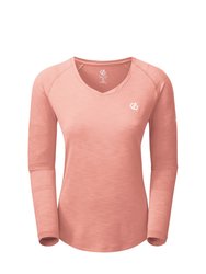 Dare 2B Womens/Ladies Discern Long Sleeve T-Shirt - Powder Pink