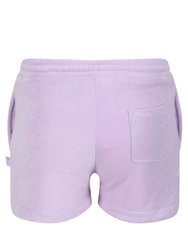 Girls Dayana Towelling Casual Shorts - Pastel Lilac