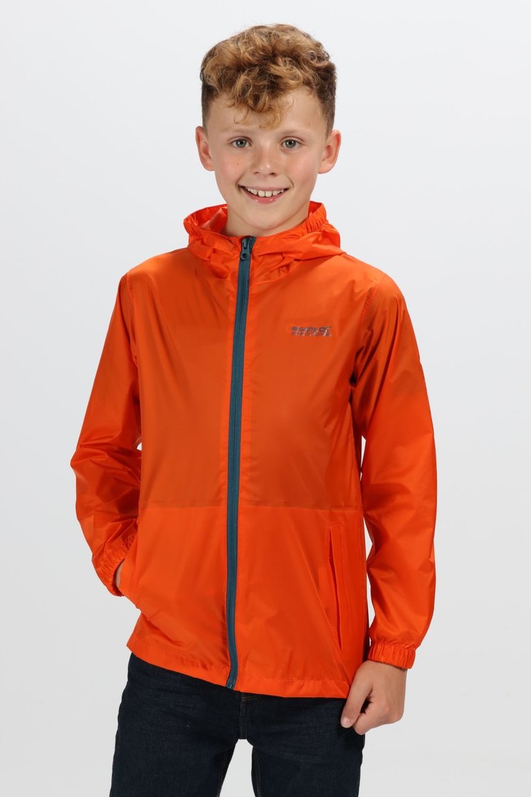 Great Outdoors Kids Pack It Jacket III Waterproof Packaway Black - Blaze Orange - Blaze Orange