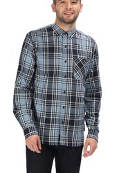 Great Outdoors Mens Lazare Long Sleeve Checked Shirt - Navy - Navy