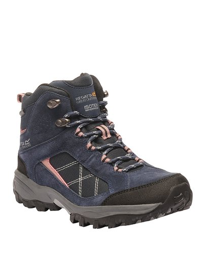 Regatta Great Outdoors Womens/Ladies Lady Clydebank Waterproof Hiking Boots - Navy/Ash Rose product