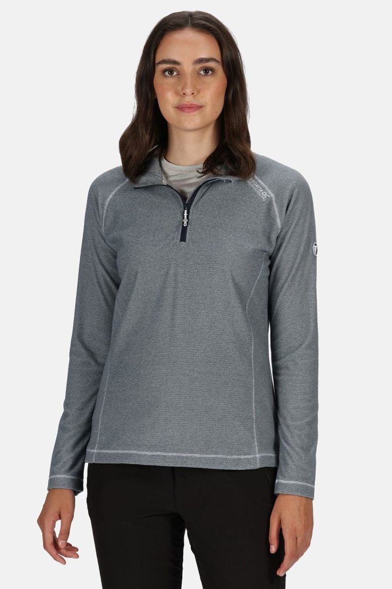 Great Outdoors Womens/Ladies Montes Half Zip Fleece Top - Navy/White - Navy/White