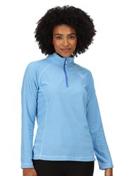 Great Outdoors Womens/Ladies Montes Half Zip Fleece Top - Sonic Blue/White - Sonic Blue/White